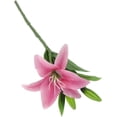 thumbnail image 2 of 7 Pcs Artificial Lily Flowers Artificial Lilies Flowers for Home Wedding Bouquets Home Hotel Party Decor Graves Arrangement (Red), 2 of 10