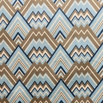 Decora Furnishings Soft Thick Luxurious Velvet Finish Microfiber Fabric Digitally Printed Geometric Design Fabric for Upholstery Window Treatment Craft - Width 54 inch - Fabric by Yard (Baby Blue)