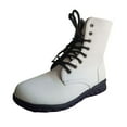 thumbnail image 2 of jsaierl British Style Solid Color Lace-up Boots Side Zip Casual Wedge Heel Women's Boots, 2 of 5