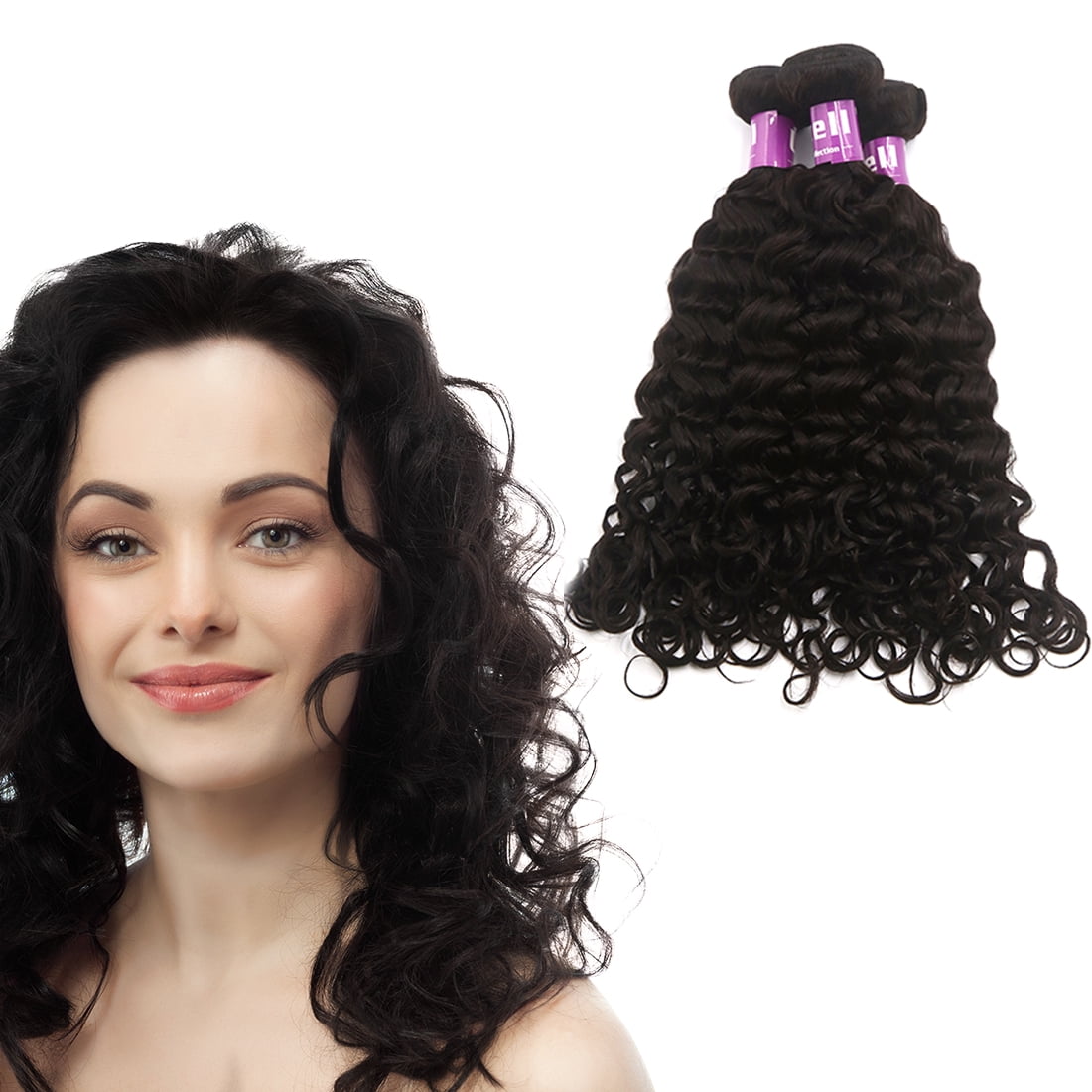 Human Hair 16 18 20 3 Bundles Water Curly Hair Extension