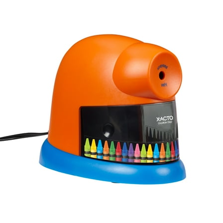 Elmer's CrayonPro Electric Crayon Sharpener w/Replacable Blade, Orange, 1-Count