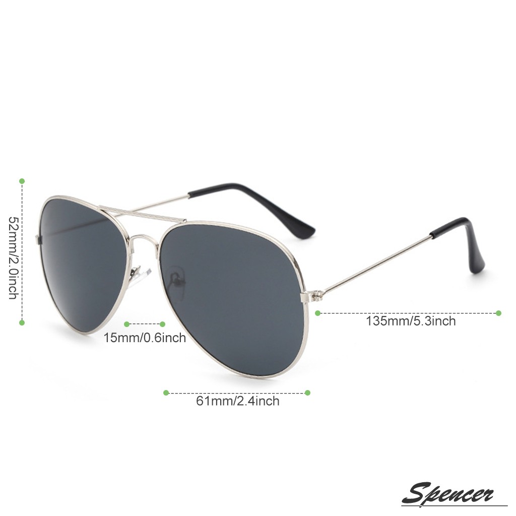 Spencer Retro Aviator Sunglasses Ultralight Driving UV400 Mirrored Outdoor Glasses for Men Women - image 5 of 8