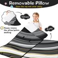 thumbnail image 3 of Black and Gold Marble Pattern Teens Toddler Nap Mat with Pillow, Sleeping Mat Bag for Preschool Daycare 59"x22", 3 of 6