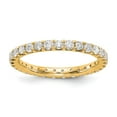 thumbnail image 1 of 14K Yellow Gold Ring Band Eternity Diamond Round Polished U Shared Prong 1ct , Size 9, 1 of 4
