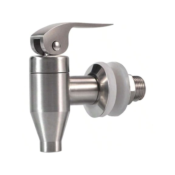 Stainless Steel Beverage Dispenser Replacement Push Style Spigot Faucet Durable Polished Finish