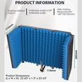 thumbnail image 3 of Technical Pro 5-Panel Microphone Isolation Shield Portable Acoustic Foam Black, 3 of 10