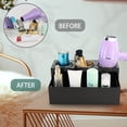 thumbnail image 3 of Organizador de herramientas para el cabello PITBVO, acrílico negro, con 3 tazas, 3 of 8