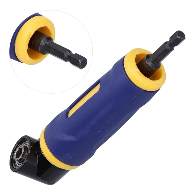 Peahefy Right Angle Extension Driver Drilling Shank 1/4in Hex Drill Bit Socket Holder Woodworking Tool,Right Angle Extension Driver Drilling Shank,Woodworking Tool