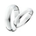 thumbnail image 2 of Pompeii3 Platinum Matching His Hers Polished Wedding Bands Set, 2 of 5