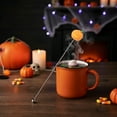 thumbnail image 2 of SLYNSHome Coffee Stick Stainless Steel Swizzle Sticks Reusable Metal Stir Sticks Cocktail Coffee Drink Stirrer Halloween Party Supplies - Orange, 2 of 8