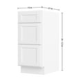 thumbnail image 2 of Furinno Shaker Bath Vanity Cabinet without Top, Ready to Assemble, 21 D x 15 W x 34.5 H, White, 2 of 8