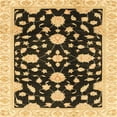 thumbnail image 1 of Ahgly Company Indoor Square Abstract Bakers Brown Oriental Area Rugs, 7' Square, 1 of 6