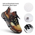 thumbnail image 4 of Autumn Pumpkins Maroon Background Walking Shoes for Men Woman Lightweight Tennis Fashion Elastic Sports Shoes Cushion Basketball Shoes, 4 of 7