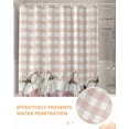thumbnail image 6 of Fall Thanksgiving Shower Curtain Set ，Waterproof Fabric Shower Curtains Pumpkin Hydrangea Pink Plaid Shower Curtains for Bathroom,Bathroom Decor 54x"78", 6 of 7