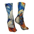 thumbnail image 7 of Salouo Dog Guitar Starry Night Pattern Fun Novelty Crew Socks,Casual Athletic Socks Neutral Socks, 7 of 7