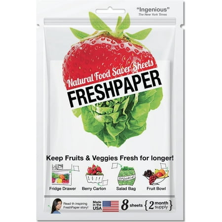 FreshPaper Produce Saver Sheets, Natural sheets keep fruits & veggies fresher, up to 2 to 4 times longer! Save money by reducing food waste By (Best Way To Keep Fruit Fresh)