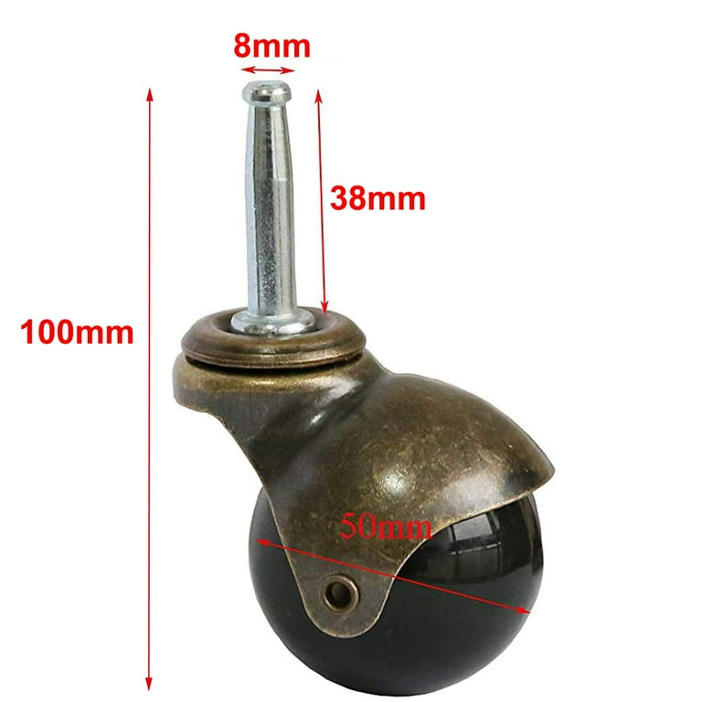 4 Pack 2 Inch Ball Caster Stem Caster Wheel With S... - Grandado