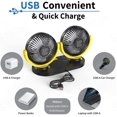 thumbnail image 3 of Ventilador Usb Mini ventilador de doble cabeza rotación 360 ventilador portátil de 3 velocidades adecuado para coche/mesa/oficina/camping/pesca, 3 of 4