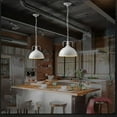 thumbnail image 3 of Retro Semicircular Metal Pendant Light for Kitchen Island, Industrial Dome Pendant Lighting for Dining Room, Vintage American Pendant Lamp, Rustic Farmhouse Pendant Light Fixture, 3 of 7