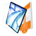 thumbnail image 1 of Paquete de 2 protectores de pantalla EZ-GLAZ para iPad Air de 11 pulgadas M2 2024, 1 of 7