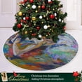 thumbnail image 6 of FMSHPON Ballerina Oil Painting Xmas Christmas Tree Skirt Stand Mat for Holiday Party Decoration Indoor Outdoor 48 inches, 6 of 6