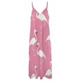 thumbnail image 4 of Flamingo Pattern Fine Art Sleeveless Dress Summer Dress Woman 2025, 4 of 7