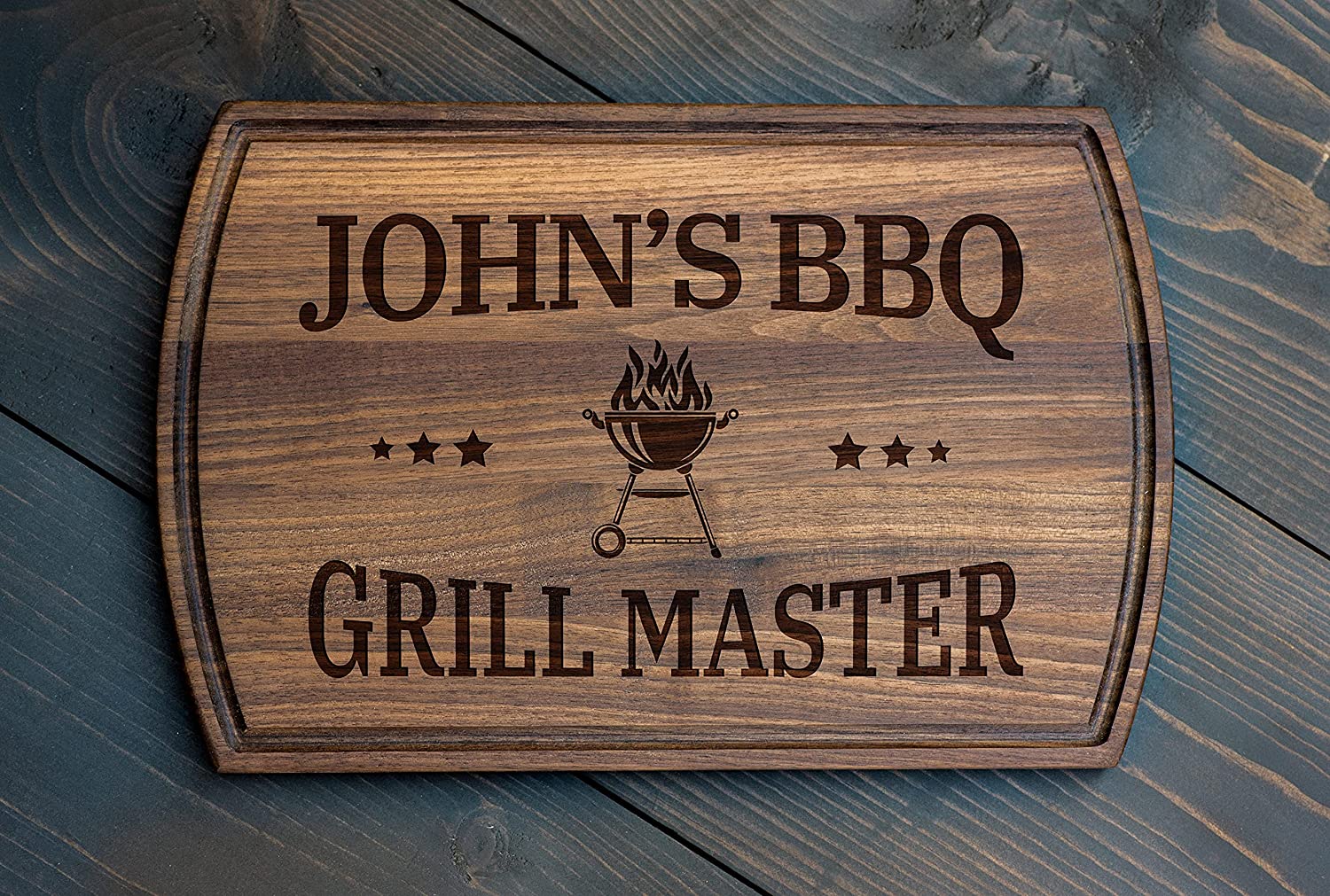 Grill Master Personalized Wood Cutting Board