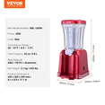 thumbnail image 6 of Vevor JYMNXRJ09L0037OCUV1 32 oz Slushy Machine for Home Margarita Slush Smoothie Frozen Drink Maker, Red, 6 of 10