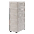 thumbnail image 6 of TOOL1SHOoo Modern Closet Drawer with Lock Plastic Drawer Dresser Cabinet Organizer with Wheels for Clothes Toys Storage Morandi, 6 of 9