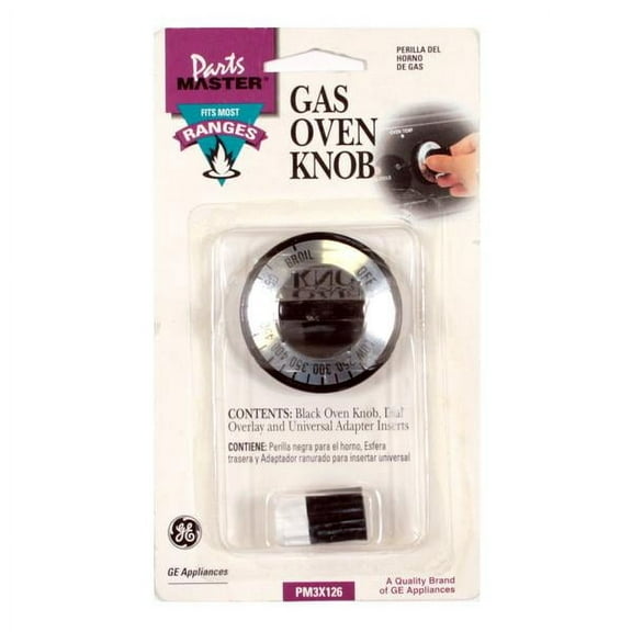 GE APPLIANCE PM3X126 UNIVERSAL GAS OVEN KNOB W/OVERLAY - GENUINE OEM PART