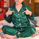 thumbnail image 5 of Niñas Ropa Color Sólido Manga Larga Traje de Hogar 60% Algodón 40% Lino, Invierno Bebé Niños Ropa Conjunto para Niño Pequeño, 5 of 6