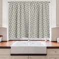 thumbnail image 2 of Ambesonne Quatrefoil Kitchen Curtains, Edwardian Floral, 55"x39", Beige Blue Grey, 2 of 3