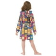 thumbnail image 7 of FORMRS Niños Bathrobe Unisex Hooded Robe Soft Plush Pajamas Sleepwear, Size 10-12T, Blue Jam, 7 of 7