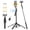 Black with Light, variant on SelfieShow 64” Auto Face Tracking Tripod for iPhone, 360° Rotating Selfie Stick Tripod, Handheld Stabilization with Remote Control and Fill Light, for TikTok Vlog Video Recording