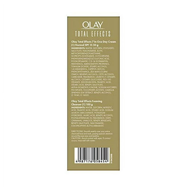 Olay Total Effects 7 in One Foaming Cleanser 100g (3.4oz) and Normal Day  Cream with SPF 15, 50g (1.7 oz)