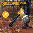 thumbnail image 3 of RUALION Leaf Blower Cordless, Electric Leaf Blowers Up to 580 CFM 160 MPH, Battery Powered Blowers for Lawn Care, Patio, Garage(2* 20V 3.0 Ah Batteries and Charger included), 3 of 6