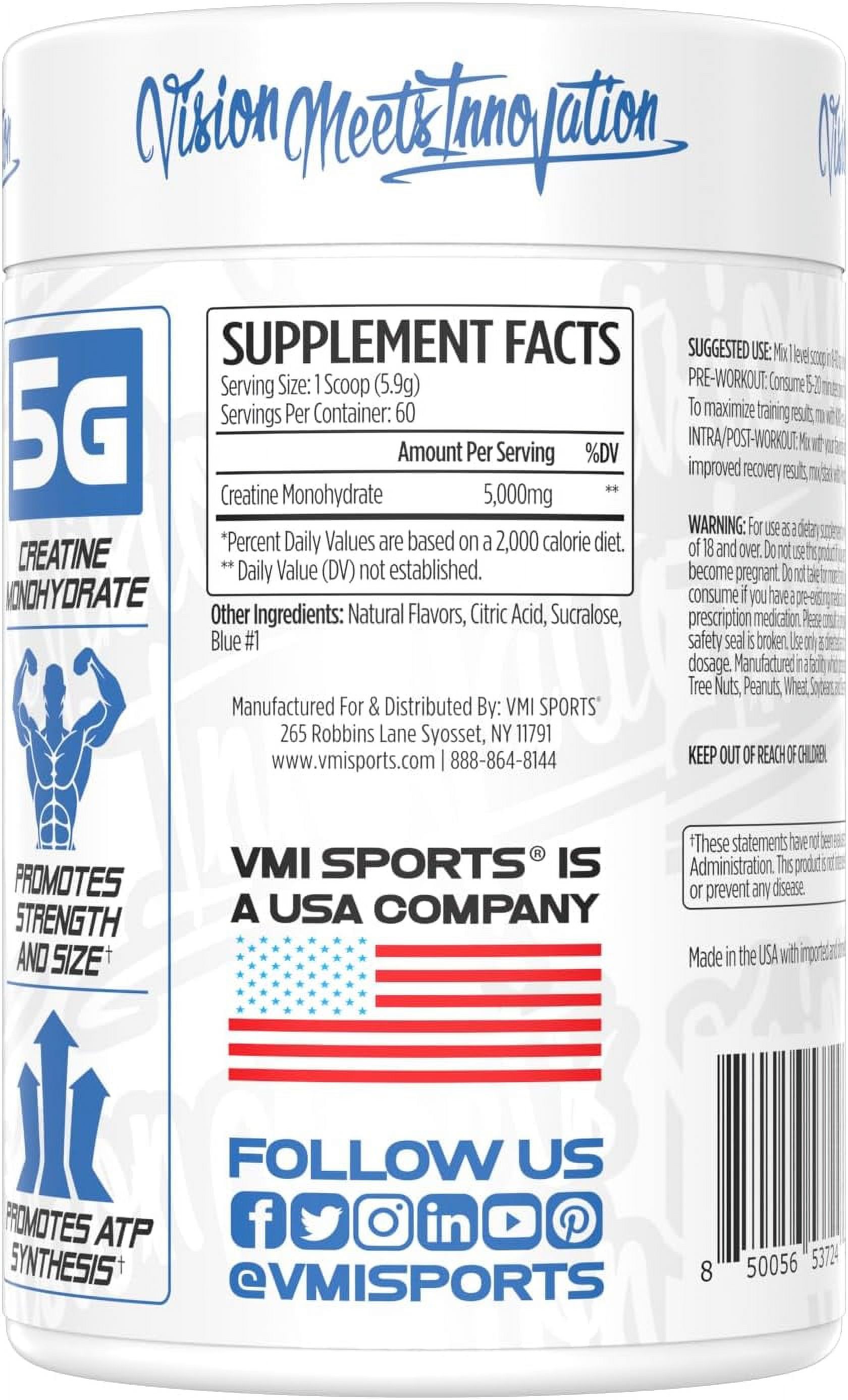 Creatine Monohydrate Patriot pop 60 serving