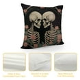 thumbnail image 4 of JEUXUS  Couple Skull Pillow Covers Skeleton Skull The Lovers Pillow Covers, Skeleton Skull Throw Pillow Covers, Gothic Bedroom Decor, Gothic Home Decor, Valentines Day Skeleton Gift, 4 of 5