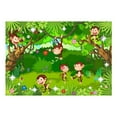 thumbnail image 3 of Tiptophomedecor Kids Wallpaper Wall Mural - Monkey Tricks, 3 of 4