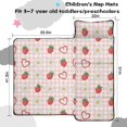 thumbnail image 5 of Strawberry and Heart Pink Pattern Teens Toddler Nap Mat with Pillow, Sleeping Mat Bag for Preschool Daycare 51"x22", 5 of 6
