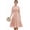 Blush Pink, variant on Flutter Sleeve Short Bridesmaid Dress Pocket Ruched Chiffon Cocktail Dress