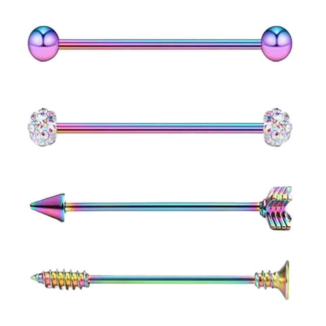 Aretes de acero inoxidable Sunnimix Con Barra Industrial de 4 Piezas