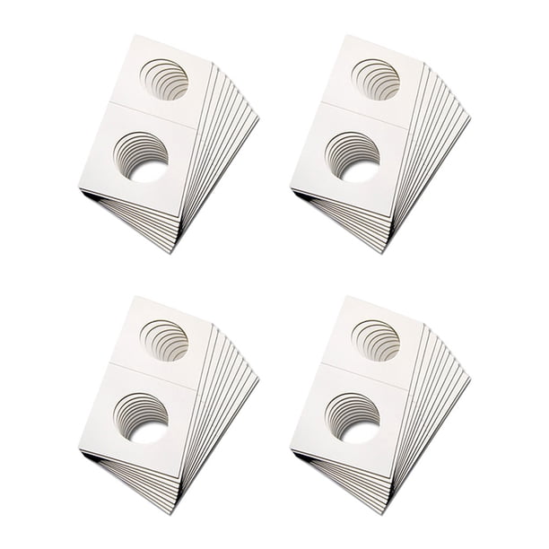 Álbum de monedas de 50 Uds., soportes de sellos de tamaño pequeño lisos y ligeros, varios tipos, organizador de colección de estilo Retro, Almacenamiento y organización del hogar Blanco 3 Inteprter HA074142-03