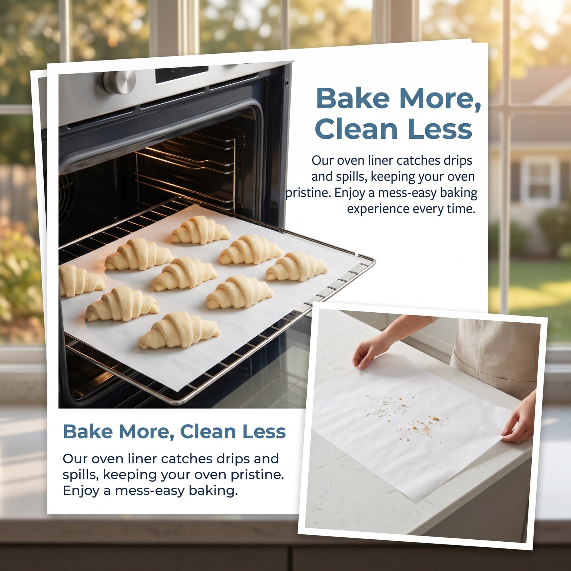 Unique Bargains 3 Pack Silicone Oven Liner for Electric Oven and Grill White 15.7"x23.6"