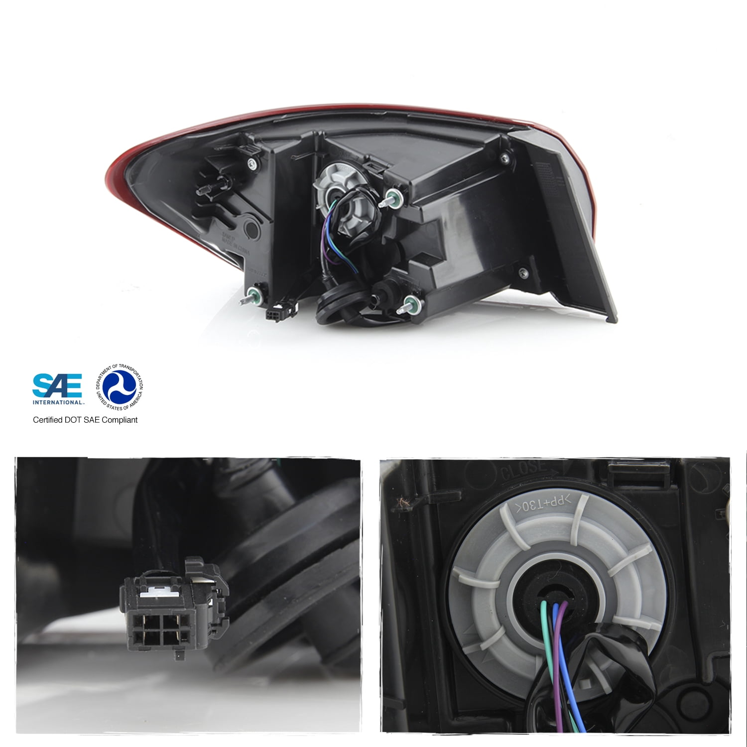 AKKON - For 2019-2022 Chevy Malibu LED OE Red Rear Lamps Tail Lights Housing - Outer Left Driver Side