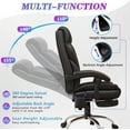 thumbnail image 3 of Eliantte Reclining Massage Office Chair with 7 Points Vibration and Wheels, Home Office Desk Chairs, 350lb, 3 of 6