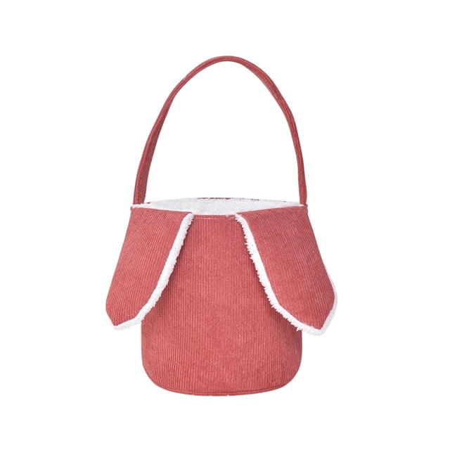 Huevos para la Caza de Huevos de Pascua, Cesta Portátil de Conejo de Corduroy 23x22.5cm con Orejas, Lindo Almacenamiento de Pascua Y Regalo, Cestas de Regalo de Vacaciones