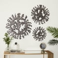 thumbnail image 2 of DecMode Silver Aluminum Sunburst Wall Decor with Textured Pattern (3 Count), 2 of 8