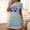 Blue, variant on Drppepioner Today Lightning Deals of the Day Women'S Oversized Short Nightgown Fashion Chest Print Short Sleeve Nightdress，Short Sleeves Sleepshirt Casual Nightgown Black