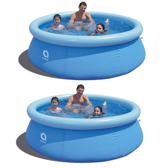 JJLeisure 8' x 25" Prompt Set Inflatable Outdoor Swimming Pool (2 Pack)